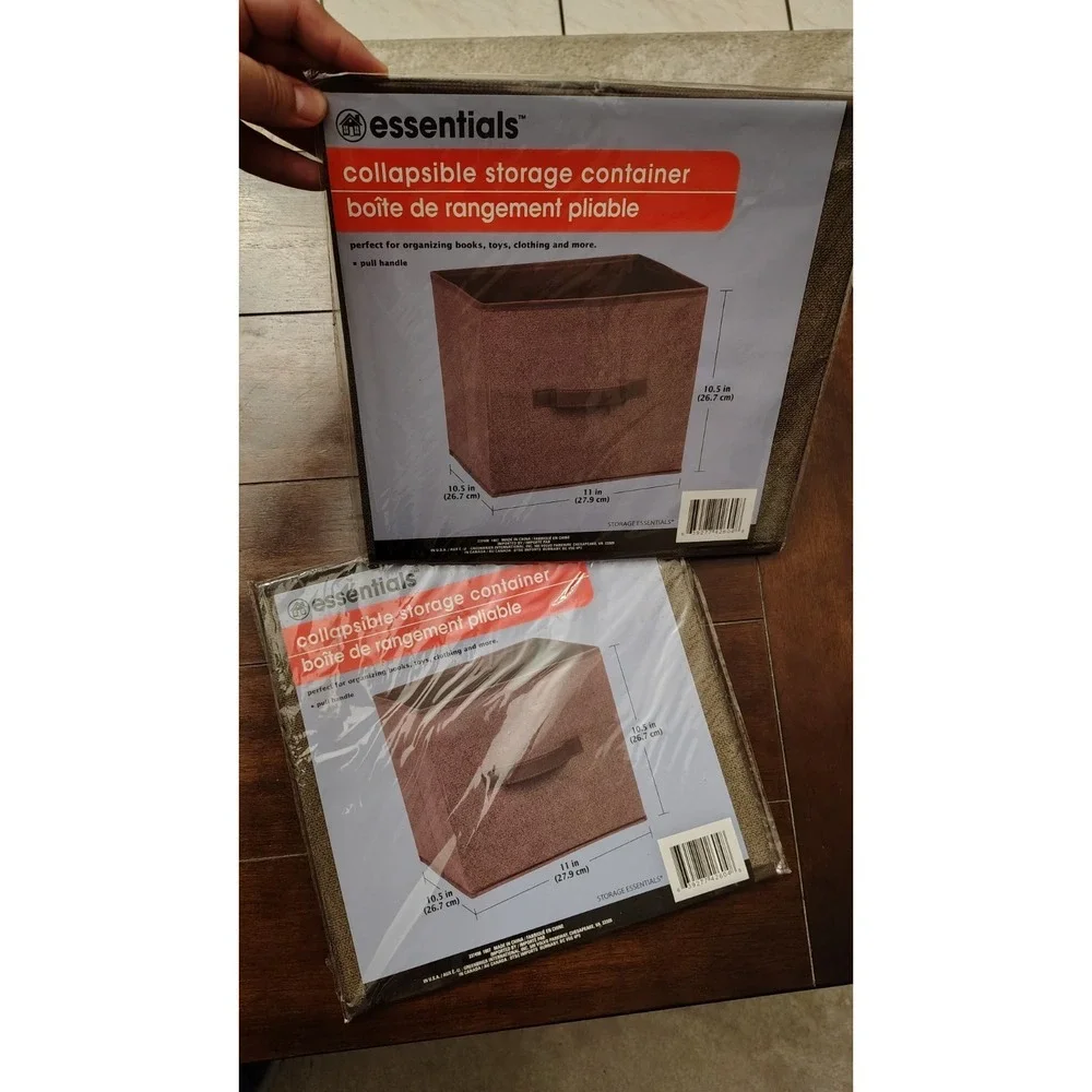 New in Bag Essentials Collapsable Storage Container 2 Count